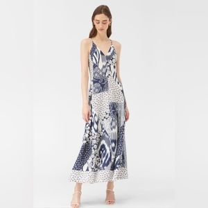 Rebecca Taylor Skye Mosaic Silk Tank Dress